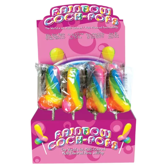 Rainbow Cock Pop - lízanka v tvare penisu - ovocná príchuť - 85g
