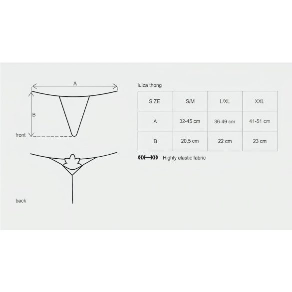 Obsessive - dámske tangá - kvetinový vzor - biele - L/XL