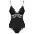 Obsessive 810-TED-1 - čipkované body (čierne) - XXL