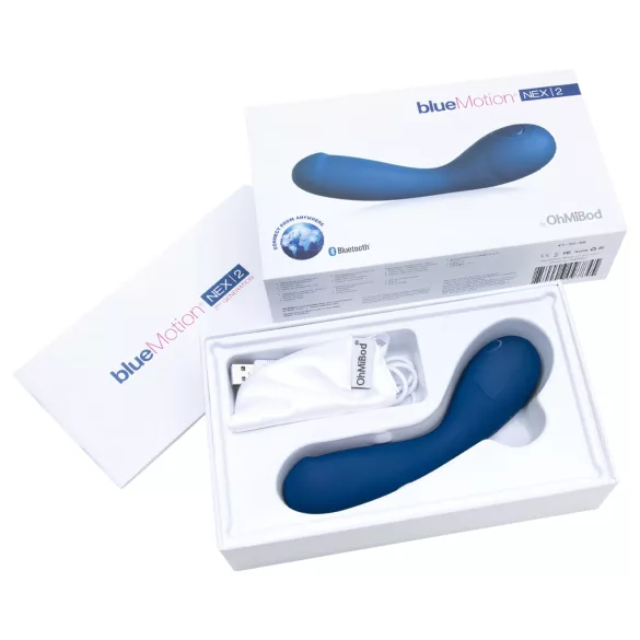 OhMiBod Bluemotion Nex 2 - aplikáciou ovládaný vibrátor na bod G (modrý)
