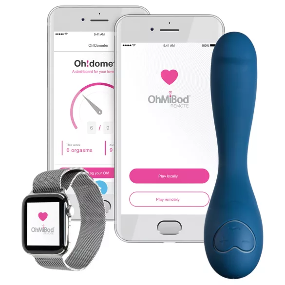 OhMiBod Bluemotion Nex 2 - aplikáciou ovládaný vibrátor na bod G (modrý)