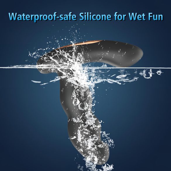 Aixiasia Hiross - análny vibrátor s rotáciou - čierny