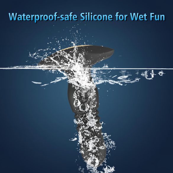 Aixiasia Roy - vibračný anál plug s pohonom - bezdrôtový, čierny