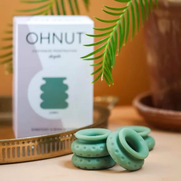 Ohnut - erekčný krúžok na kontrolu hĺbky - 4 diely - zelený