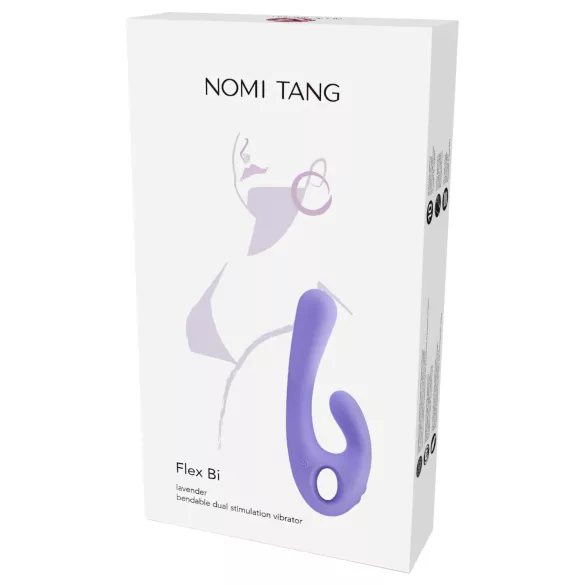 Nomi Tang - vibrátor s výbežkom na klitoris - nabíjateľný - fialový