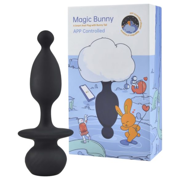 Magic Motion Bunny - análny vibrátor s chvostíkom - smart - biely