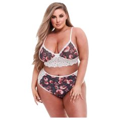 Baci - plus size podprsenková súprava - čipka a kvety