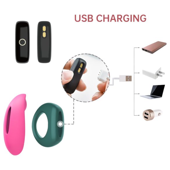 Magic Motion - vibrátor pre páry set - ružová/zelená