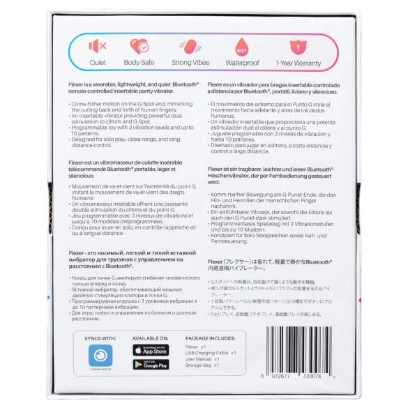 LOVENSE Flexer - vibračné nohavičky a vibrátor 2v1 - nabíjateľné, ružové