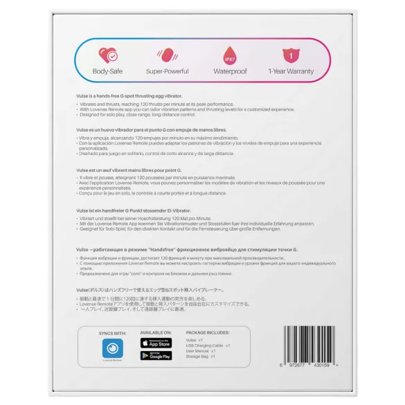 Lovense Vulse - vibračné vajíčko s funkciou thrustingu - červené