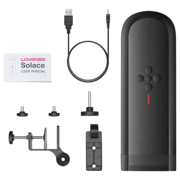 Lovense Solace - Aplikáciou ovládaný masturbátor pre mužov (čierny)