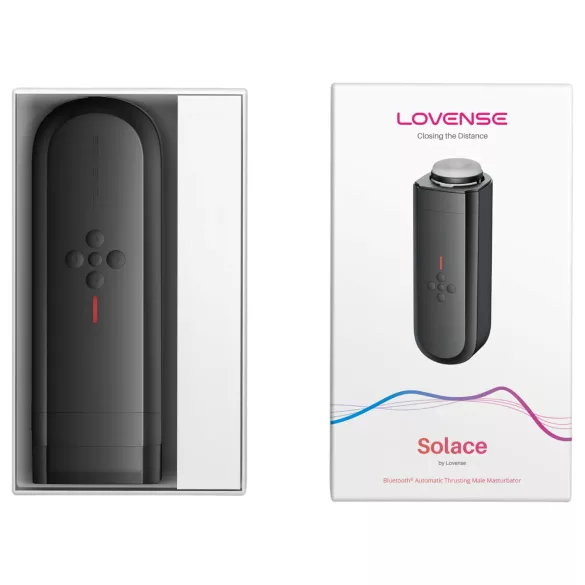 Lovense Solace - Aplikáciou ovládaný masturbátor pre mužov (čierny)
