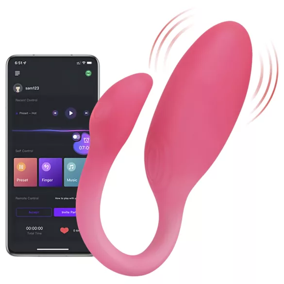 Magic Motion Flamingo Max - vibrátor v tvare vajíčka ovládaný aplikáciou (ružový)