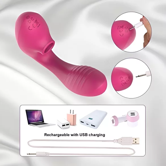 Tracy's Dog OG - vibrátor na bod G a klitorálny stimulátor - ružový