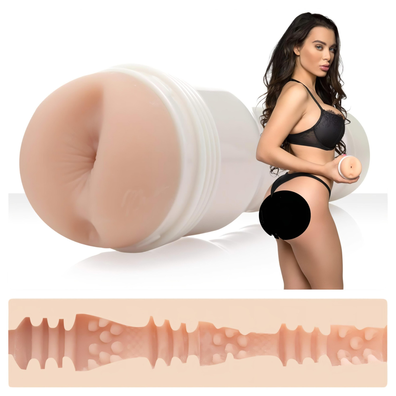 Fleshlight Lana Rhoades Karma - realistický zadoček (prirodzený)