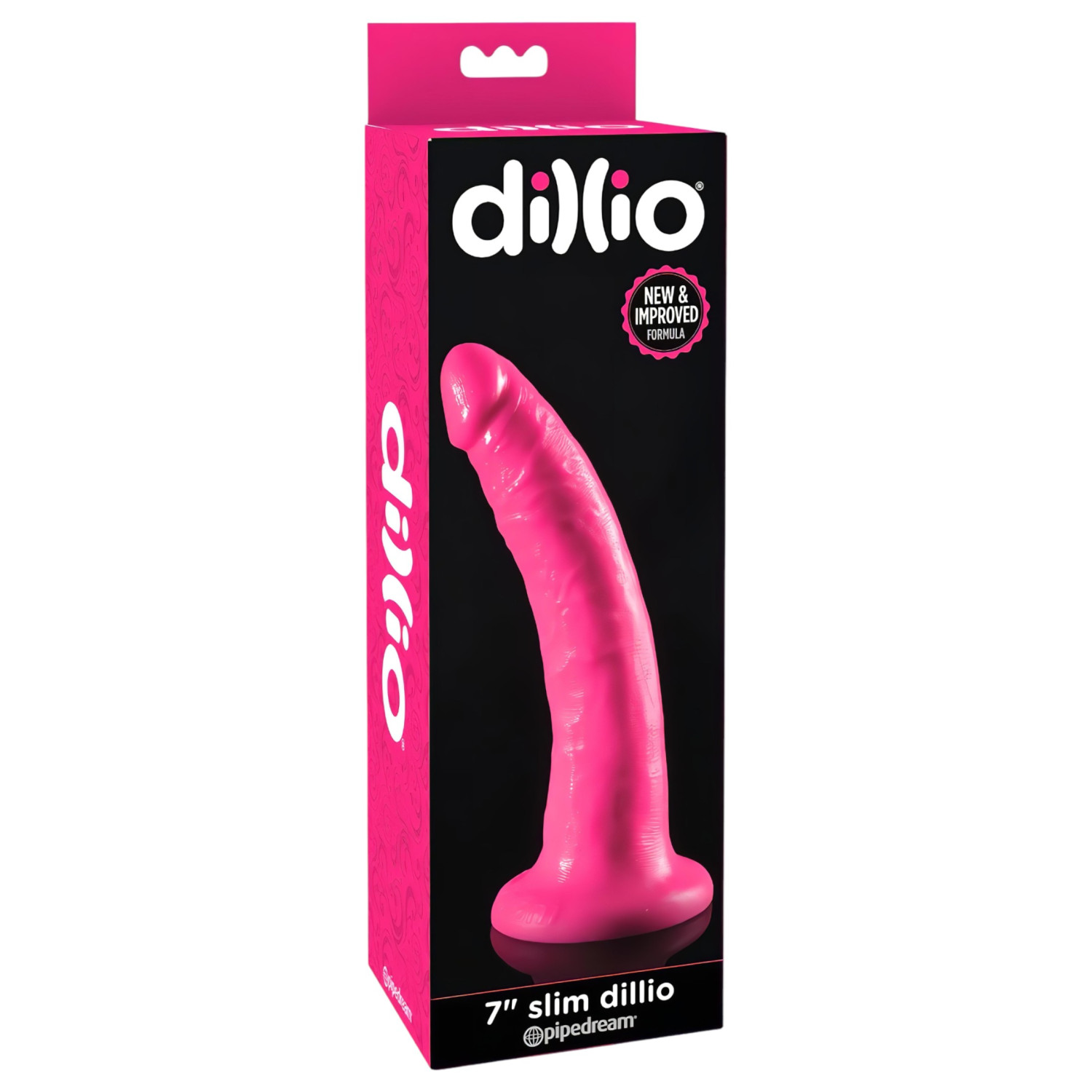 Dillio 7 - realistický dildo s prísavkou (18cm) - ružový