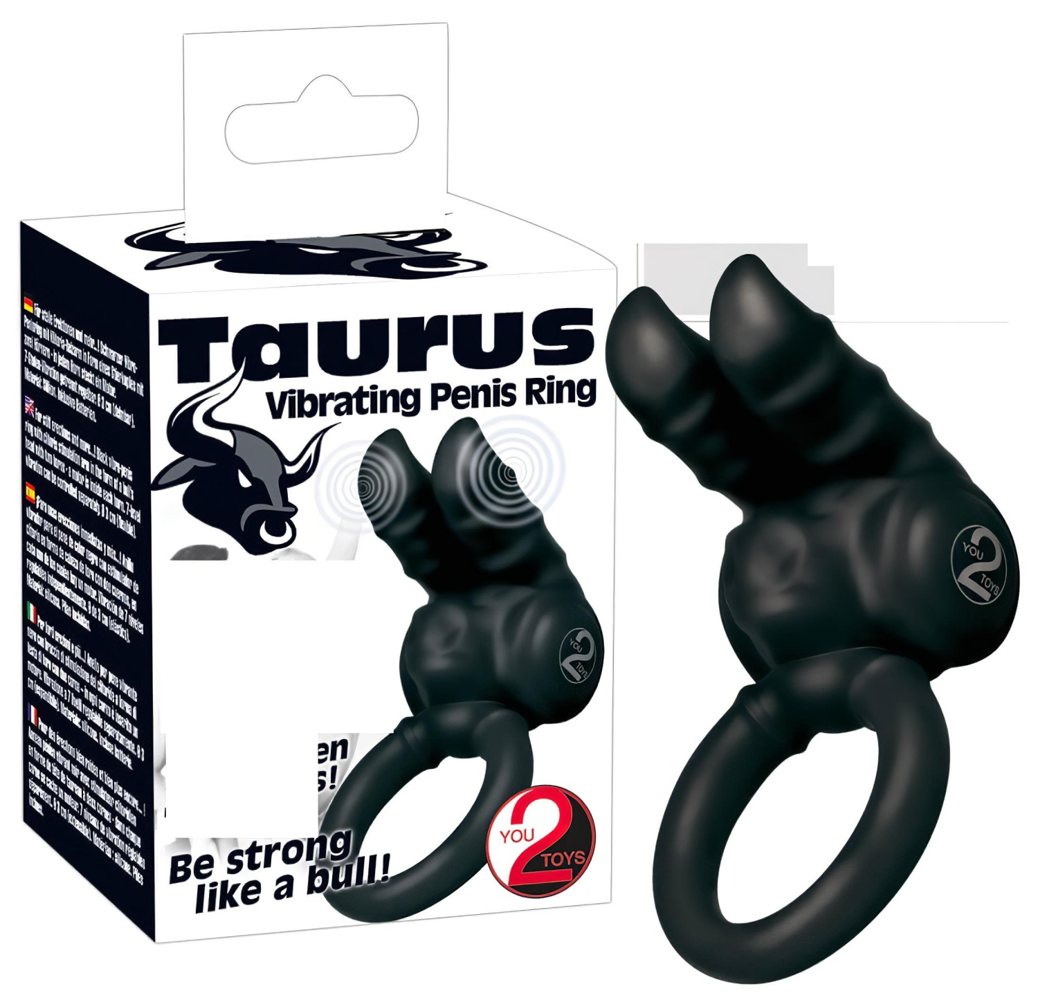 You2Toys Taurus - vibračný, 2-motorový krúžok na penis