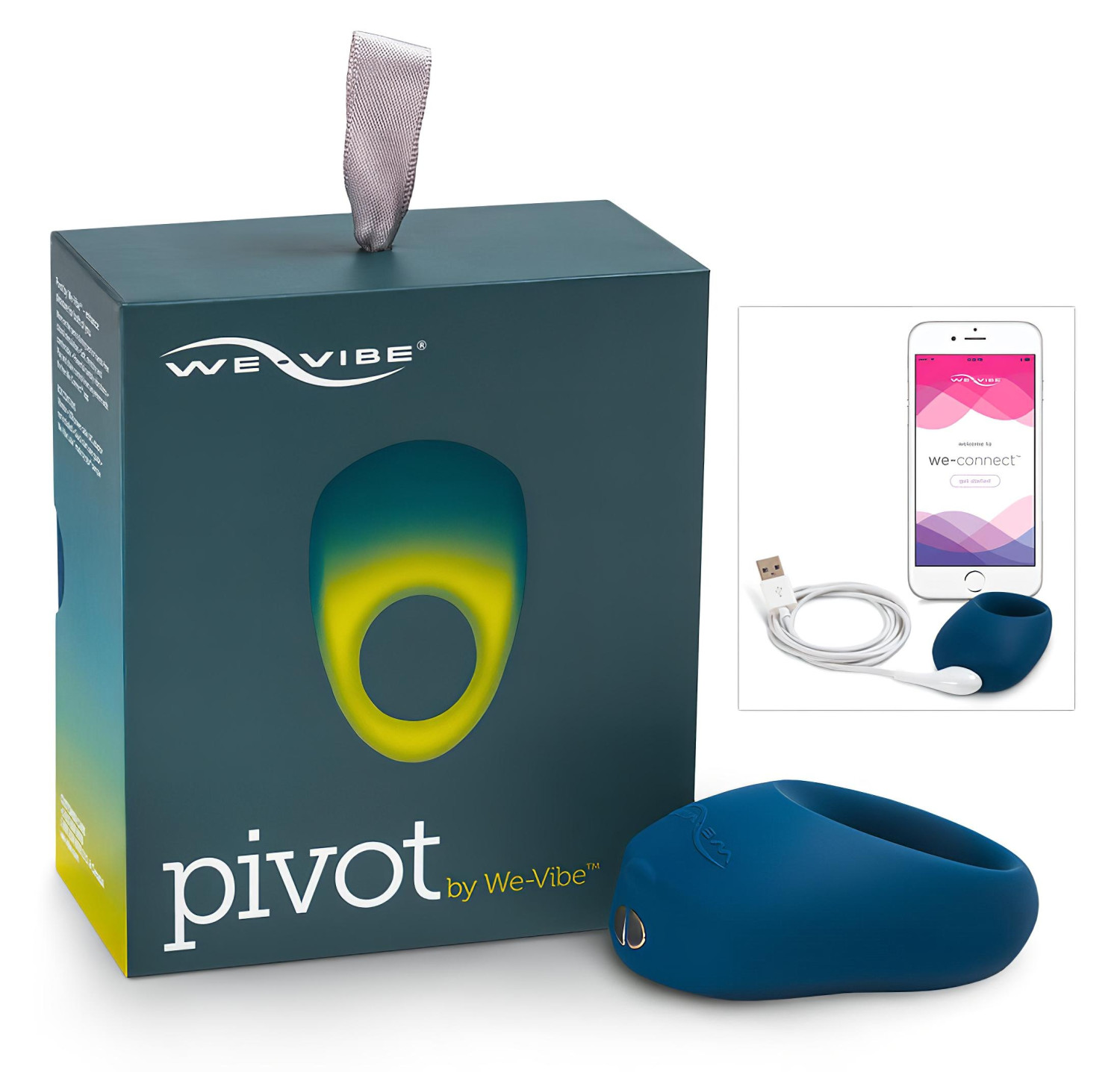 We-Vibe Pivot - nabíjací vibračný krúžok na penis (tmavomodrý)
