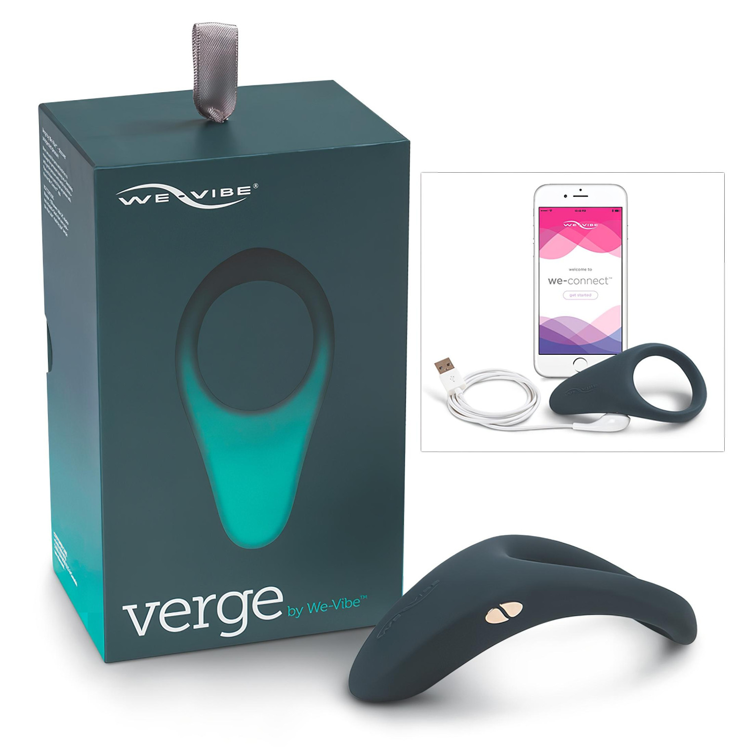 We-Vibe Verge - dobíjací vibračný krúžok na penis (šedý)