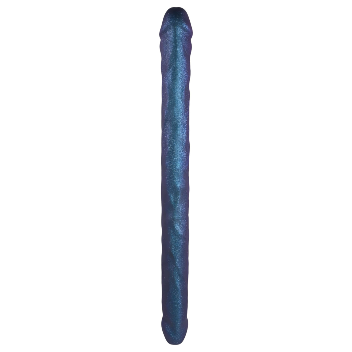 Strap-on-me - dvojitý dildo (kovová modrá)