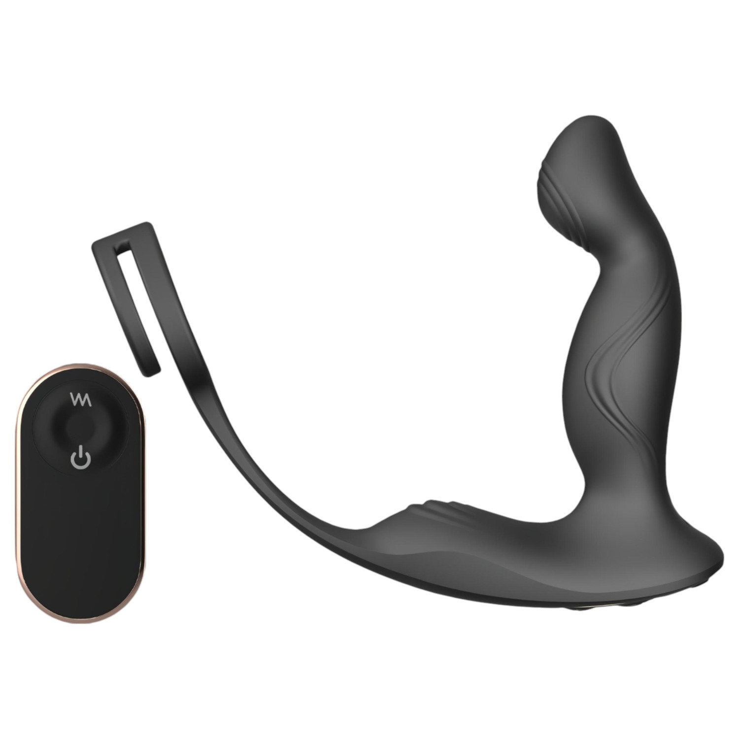 Sex HD Virgil - vibračný krúžok na penis, semenníky a prostatu (čierna)