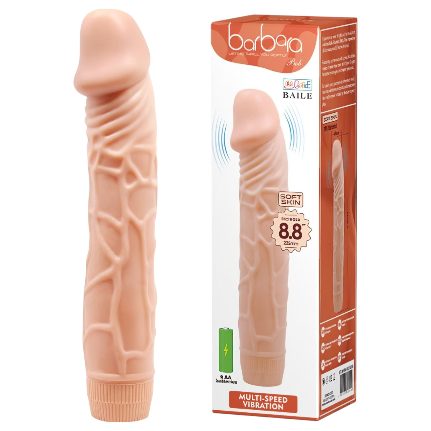 Baile Barbara - realistický vibrátor - 22cm (prírodný)