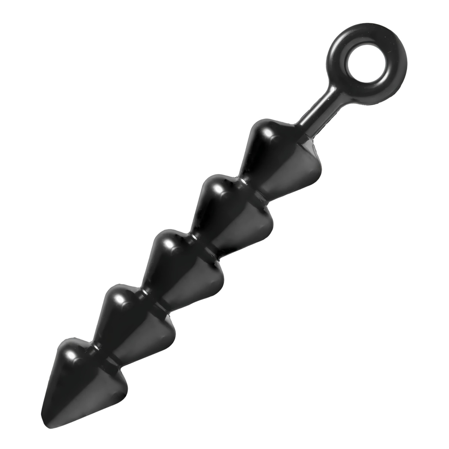 Spades - čierne análne dildo s perličkami