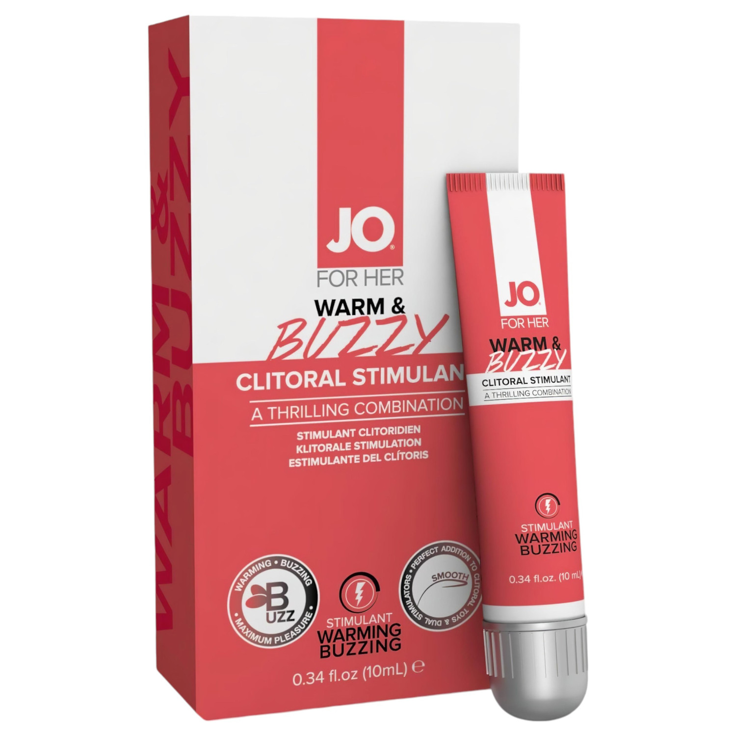 JO WARM &amp; BUZZY - gél na stimuláciu klitorisu pre ženy (10ml)