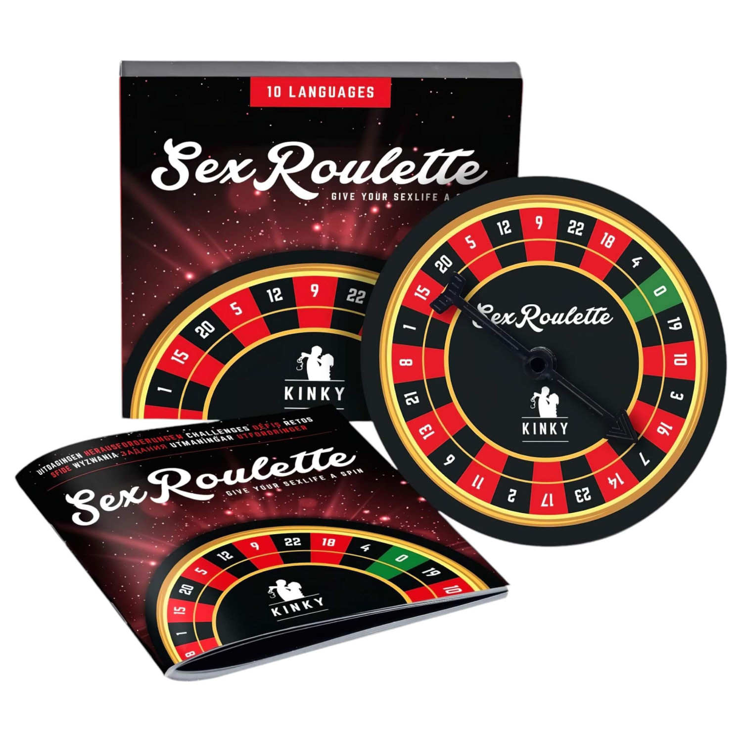Sexuálna Ruleta Kinky - intímna spoločenská hra (v 10 jazykoch)